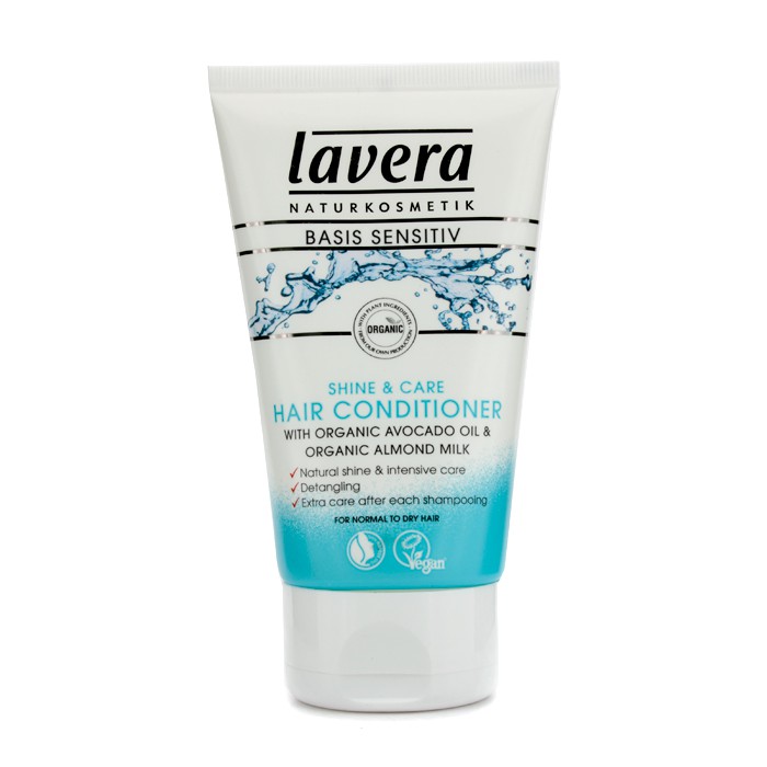 Lavera Basis Sensitiv Organic Shine & Care Hair Conditioner with Organic Avocado Oil & Almond Milk (For Normal to Dry Hair) 150ml/5ozProduct Thumbnail