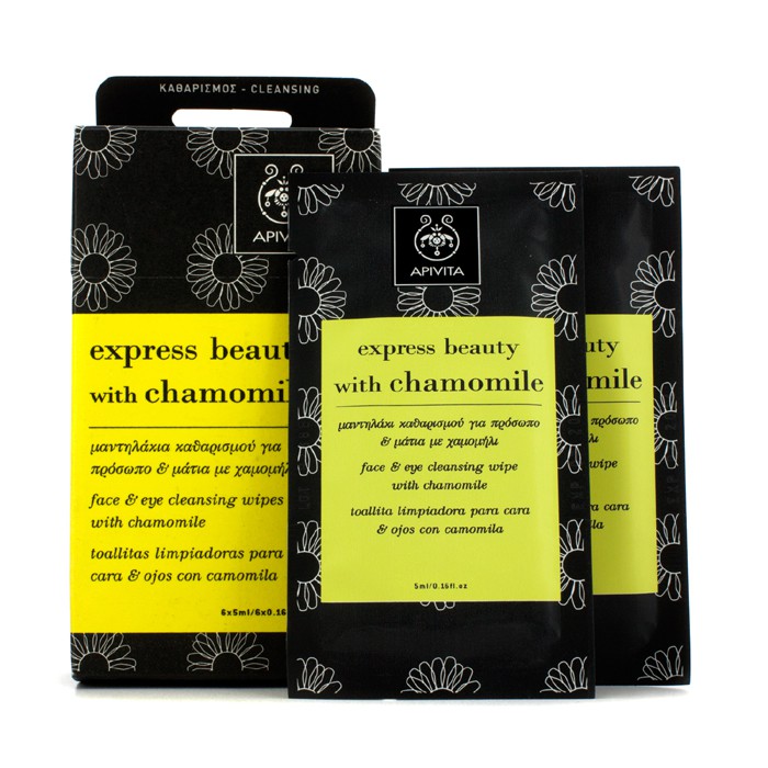 Apivita Express Beauty Face & Eye Cleansing Wipes with Chamomile 6x(5ml/0.16oz)Product Thumbnail