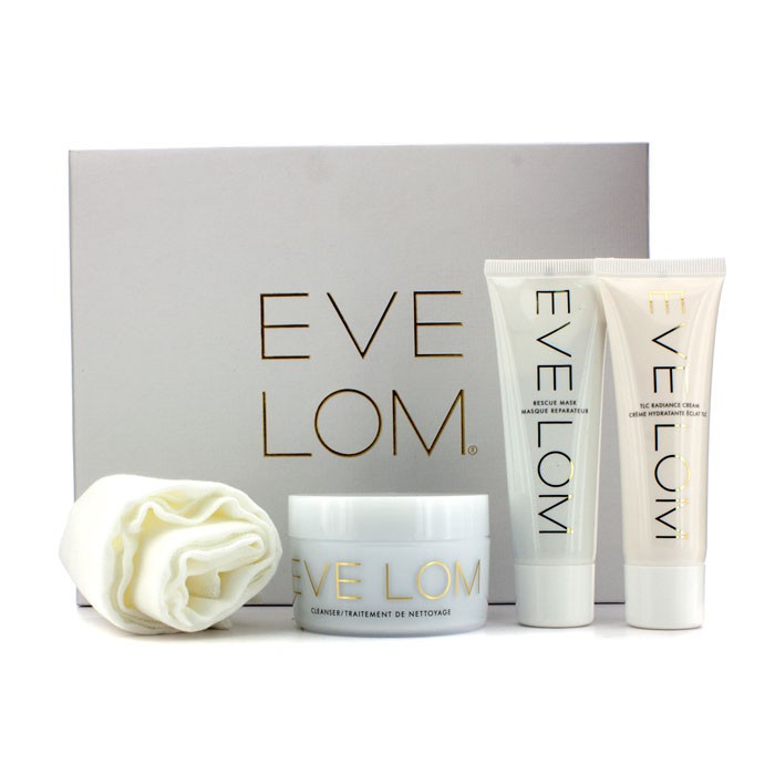 Eve Lom Luxury Collection: Cleanser 100ml + TLC Radiance Cream 50ml + Rescue Mask 50ml + Muslin Cloth 4pcsProduct Thumbnail