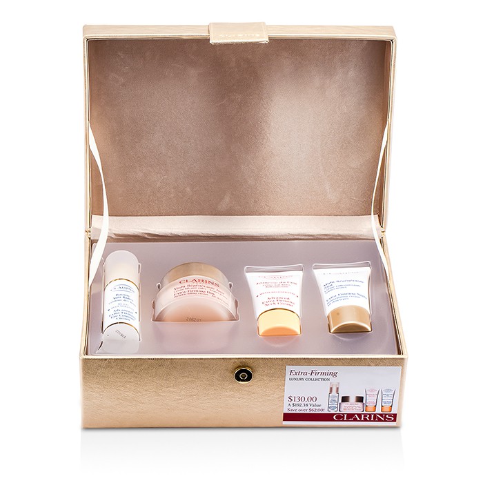 Clarins Extra-Firming Luxury Collection: Day Cream + Eye Cream + Neck Cream + Night Cream + Box 4pcs+1boxProduct Thumbnail