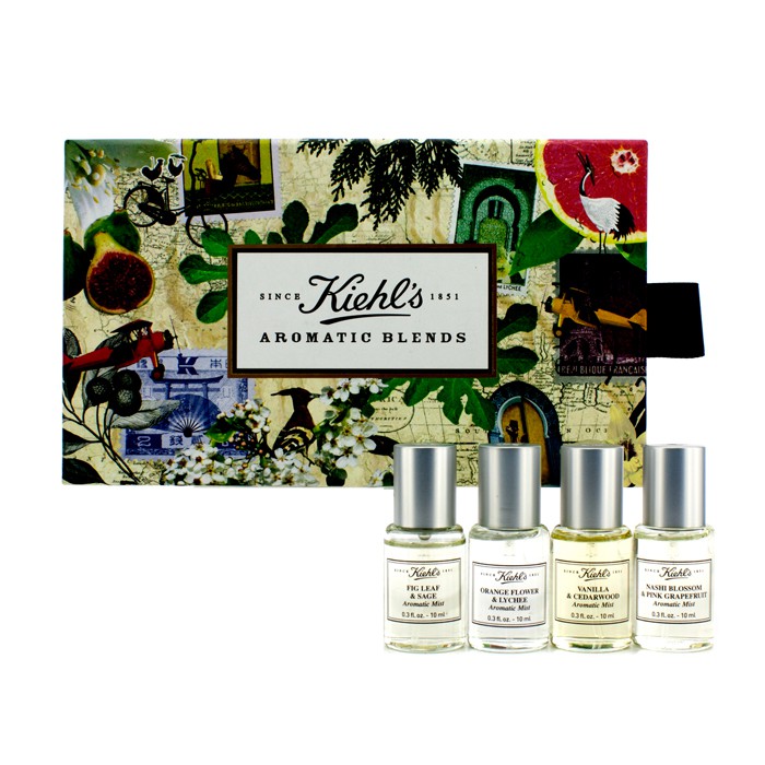 Kiehl's สเปรย์อะโรม่าติค Aromatic Blends Mist Collection: Fig Leaf & Sage+ Nashi Blossom & Pink Grapefruit+ Orange Flower & Lychee+ Vanilla & Cedarwood 4x10ml/0.3ozProduct Thumbnail