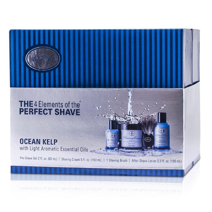 The Art Of Shaving ชุด The 4 Elements Of The Perfect Shave - Ocean Kelp (เจลก่อนโกน+ ครีมโกนหนวด+ โลชั่นหลังการโกน+ แปรง) 4ชิ้นProduct Thumbnail