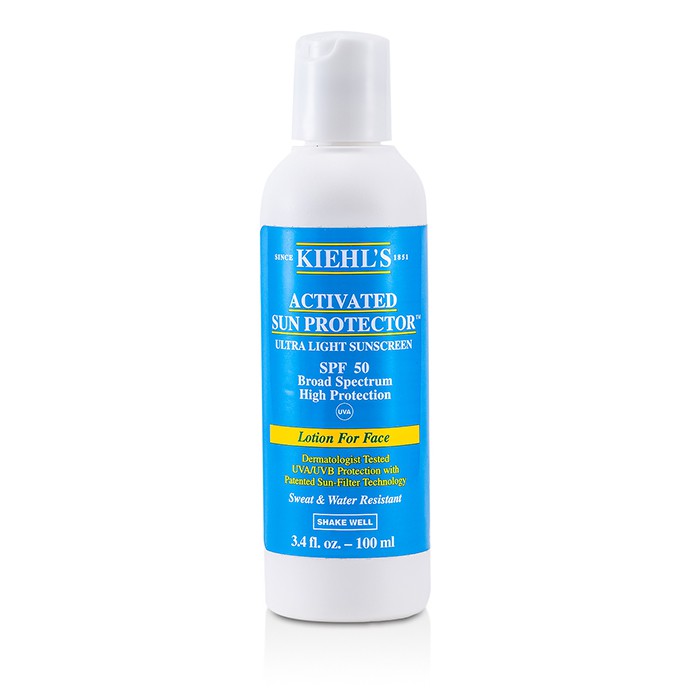 Kiehl's Activated Sun Protector Ultra Light Sunscreen SPF 50 (For Face) 100ml/3.4ozProduct Thumbnail