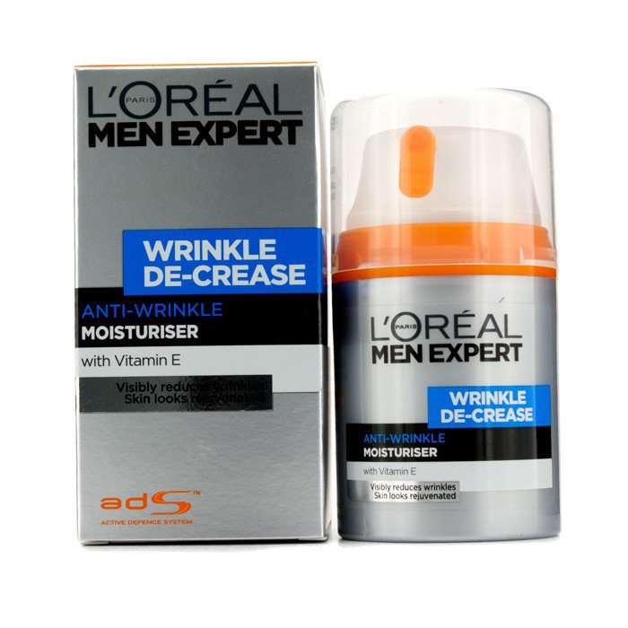 L'Oreal Men Expert Wrinkle De-Crease C Anti-Utrykksrynker Fuktighetsgivende Krem 50ml/1.6ozProduct Thumbnail