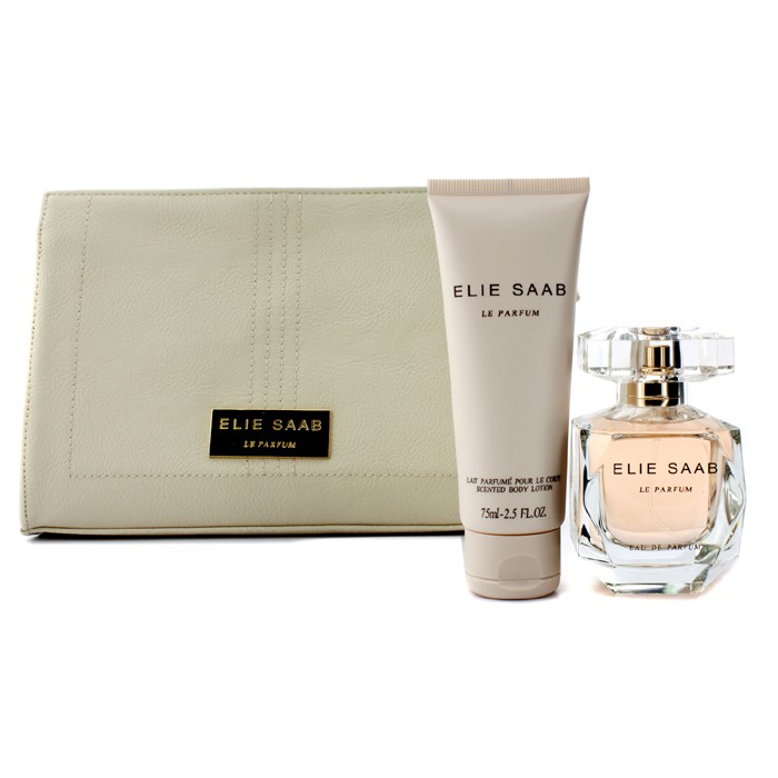 Elie Saab Le Parfum Set: Apă de Parfum Spray 50ml/1.6oz + Loţiune de Corp Parfumată 75ml/2.5oz + Săculeţ 2pcs+1pouchProduct Thumbnail