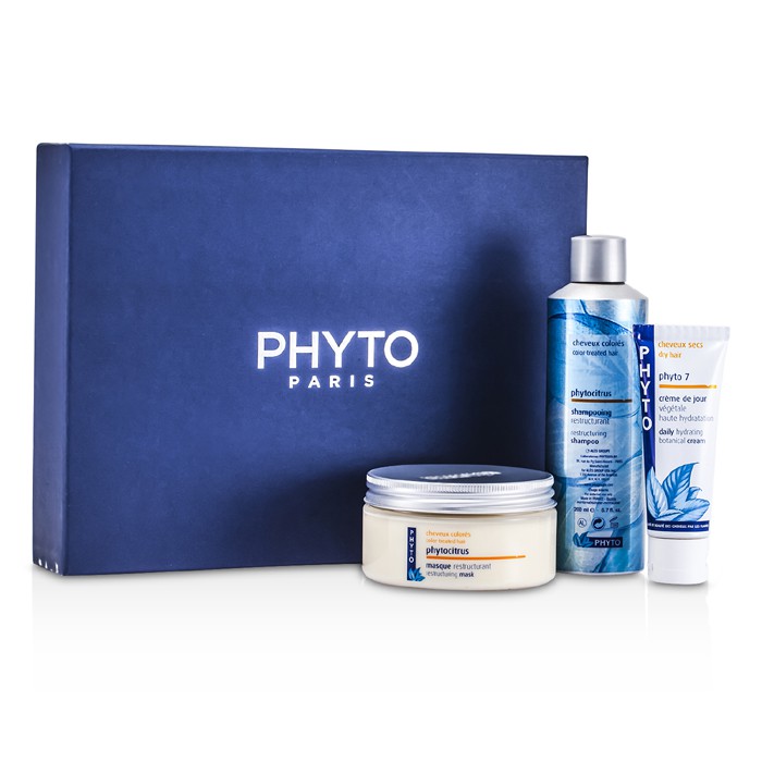 Phyto Winter Essentials (For Color-Treated Hair): Phytocitrus Shampoo 200ml + Phytocitrus Mask 200ml + Phyo 7 50ml 3pcsProduct Thumbnail