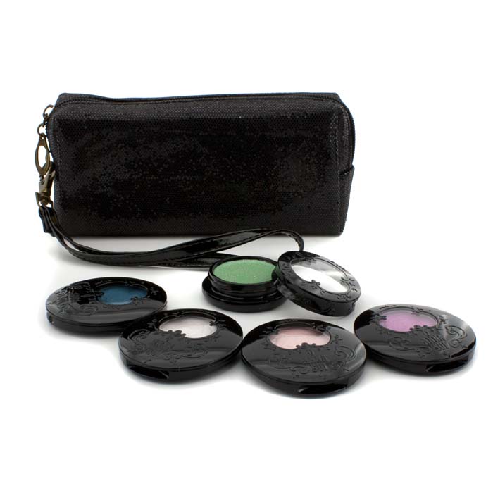 Anna Sui Sada očních stínů Eye Color Set: 4x oční stíny Eye Color Accent + 1x oční stíny Eye Gloss + černá taštička na kosmetiku 5pcs+1bagProduct Thumbnail