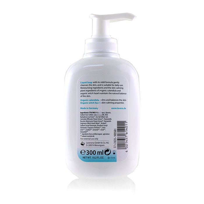 Lavera Basis Sensitiv סבון נוזלי עם קלנדולה ואגוז לוז אורגני (לכול סוגי שיער) 300ml/10.2ozProduct Thumbnail