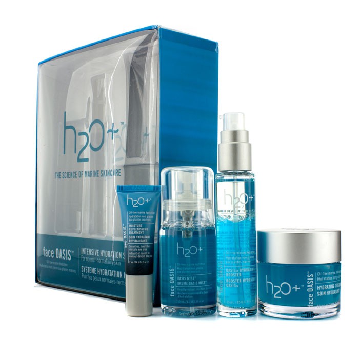 H2O+ Face Oasis Intensive Hydration System: Hydrat. Treatment + Oasis Mist + Hydrat. Booster + Eye Moisture (Box Slightly Damaged) 4pcsProduct Thumbnail