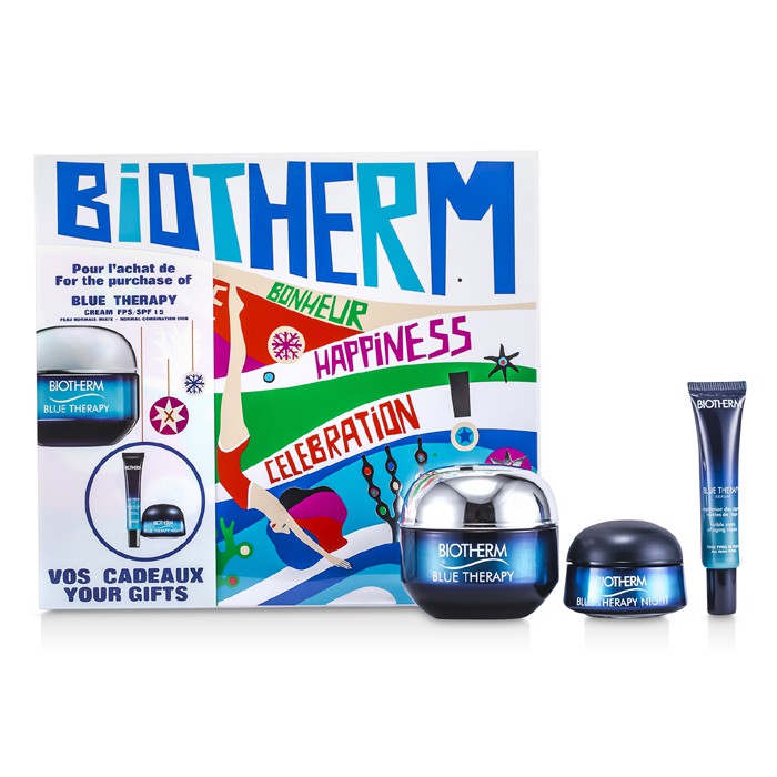 Biotherm Blue Therapy Set: Blue Therapy Crema SPF 15 50ml + Blue Therapy Nocje 15ml + Blue Therapy Suero 10ml 3pcsProduct Thumbnail