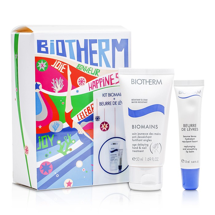 Biotherm Starter Kit: Biomains Age Delaying Hand & Nail Treatment 50ml + Beurre De Levres Replumping And Smoothing Lip Balm 13ml 2pcsProduct Thumbnail