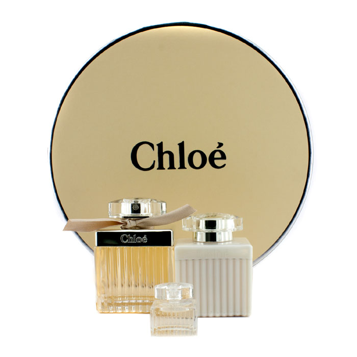 Chloe Chloe Coffret: parfemska voda u spreju 75ml/2.5oz + losion za tijelo 100ml/3.4oz + Miniature 5ml/0.17oz (okrugla kutija) 3pcsProduct Thumbnail
