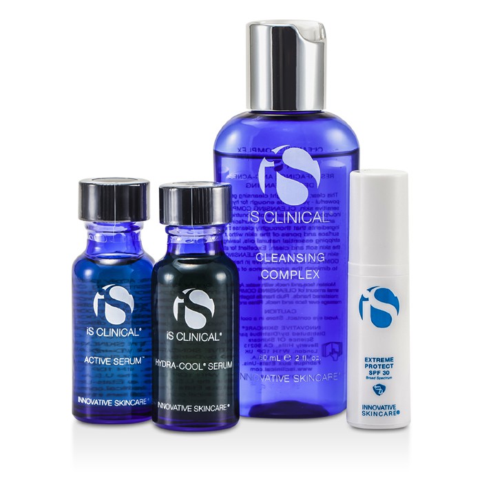 IS Clinical Zestaw For Men Kit System: kompleks oczyszczający + aktywne serum + nawilżające serum + krem ochronny SPF30 + kosmetyczka 4pcs+bagProduct Thumbnail