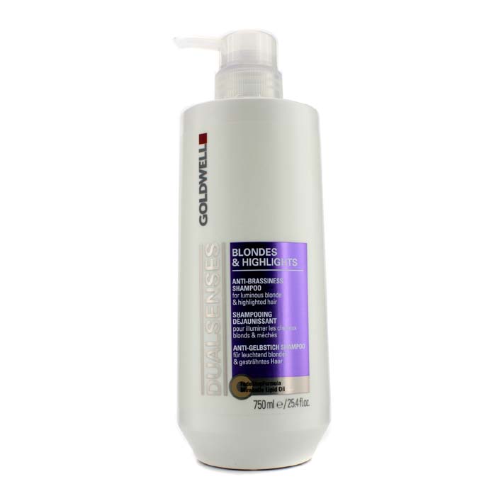 Goldwell Dual Senses Blondes & Highlights Anti-Brassiness Syampu (For Luminous Blonde & Highlighted Hair) 750ml/25.4ozProduct Thumbnail