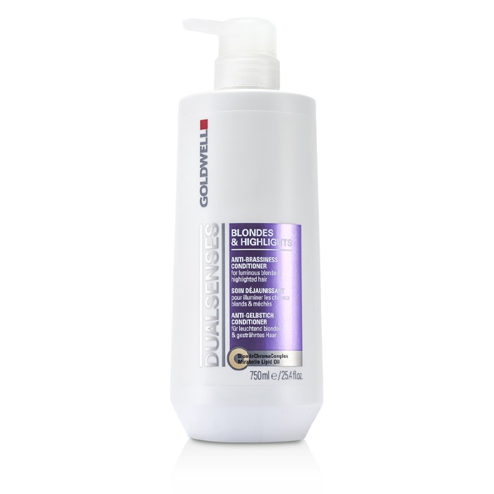 Goldwell Dual Senses Blondes & Highlights Anti-Brassiness Conditioner (For Luminous Blonde & Highlighted Hair) 750ml/25.4ozProduct Thumbnail