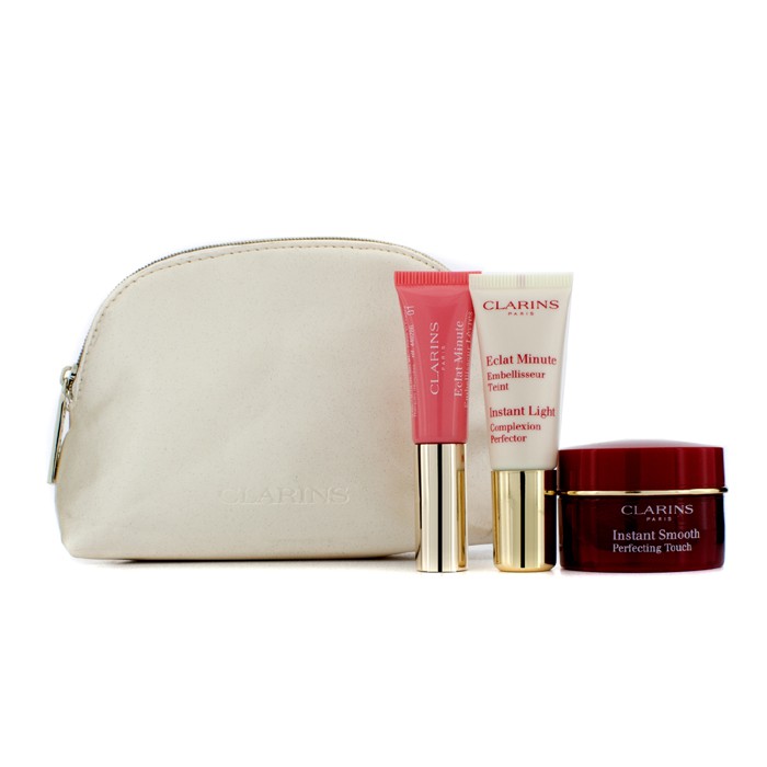 Clarins Instant Smooth Perfecting Touch Set: 1x Instant Smooth Perfecting Touch 15ml + 1x Instant Light Complexion Perfector 10ml + 1x Lip Perfector 5ml 3pcsProduct Thumbnail