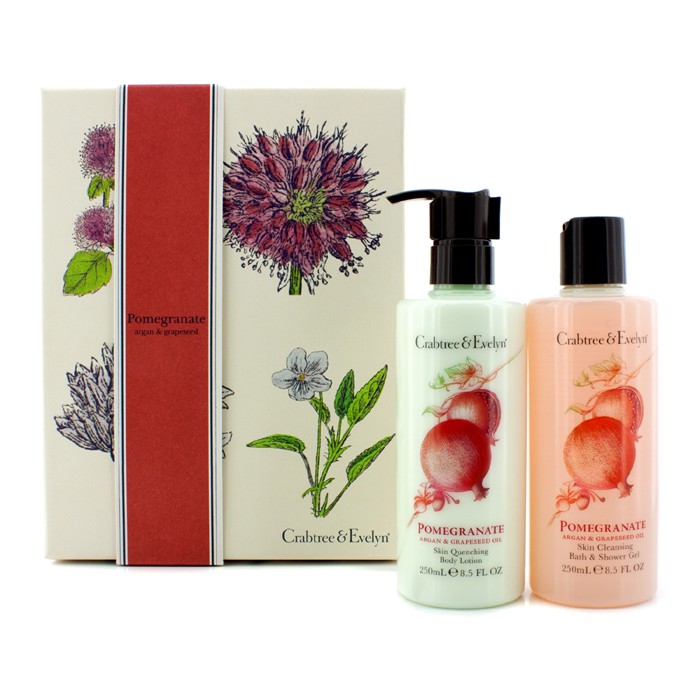 Crabtree & Evelyn Pomegranate, Argan & Grapeseed Perfect Pair: Bath & Shower Gel 250ml + Body Lotion 250ml 2pcsProduct Thumbnail