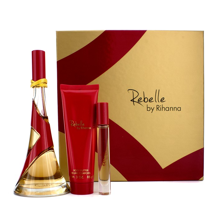 Rihanna Rebelle Casetă: Apă De Parfum Spray 100ml/3.4oz + Unt de Corp 85g/3oz + Parfum cu Bilă 6ml/0.2oz 3pcsProduct Thumbnail