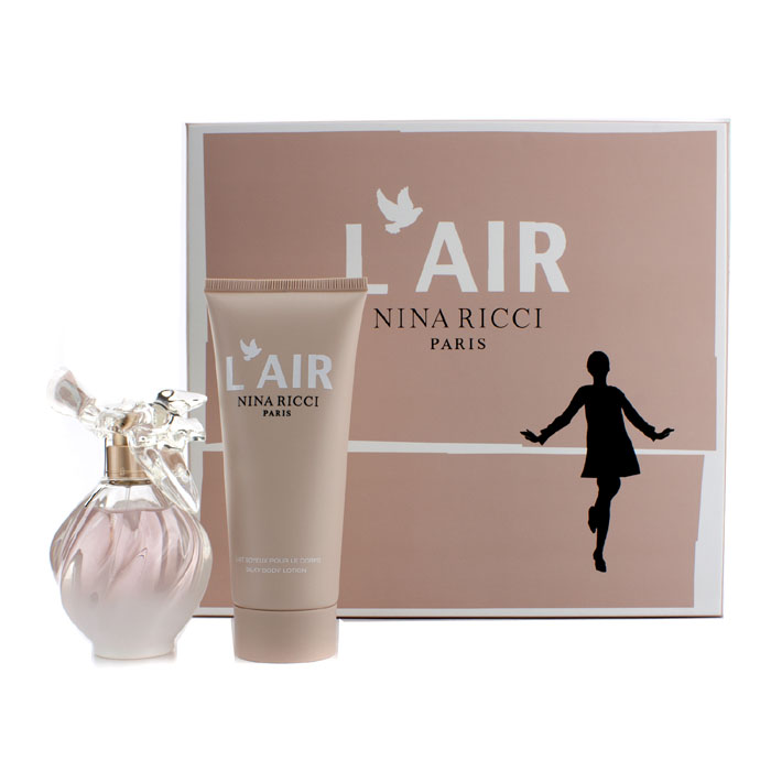 Nina Ricci L'Air Casetă: Apă De Parfum Spray 50ml/1.7oz + Loțiune de Corp Mătăsoasă 100ml/3.4oz 2pcsProduct Thumbnail