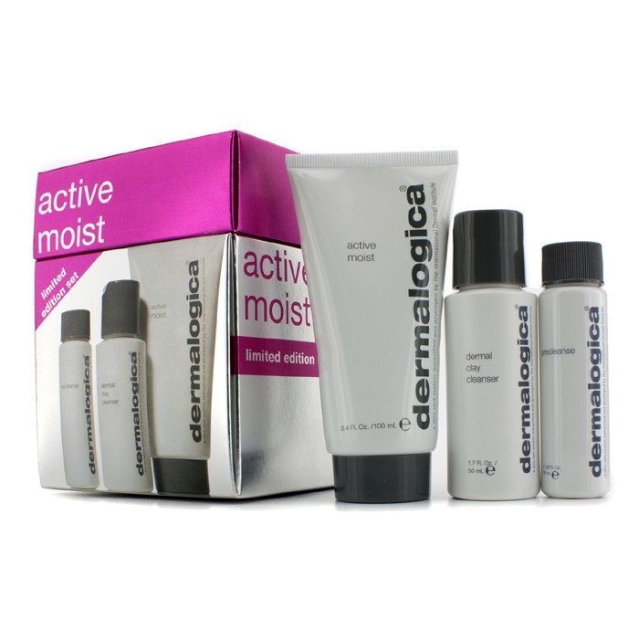 Dermalogica Active Moist Limited Edition Set: Active Moist 100ml + Dermal Clay Cleanser 50ml + Precleanse 30ml 3pcsProduct Thumbnail