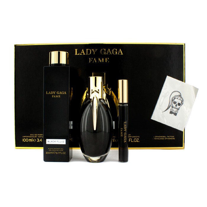 Lady Gaga Fame Coffret: Eau De Parfum Spray 100ml/3.4oz + Shower Gel 200ml/6.7oz + Rollerball 10ml/0.34oz + Ephemeral Tatoo 4pcsProduct Thumbnail