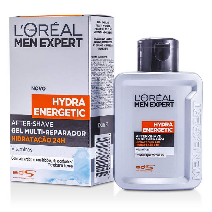 L'Oreal Men Expert Hydra Energetic Восстанавливающий Увлажняющий Гель 24Ч после Бритья 100ml/3.3ozProduct Thumbnail