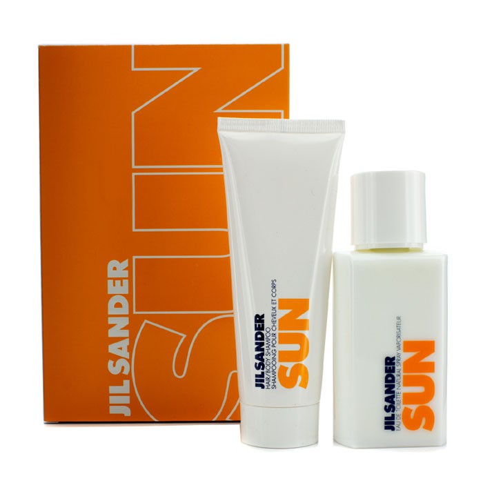 Jil Sander Sun rasia: Eau De Toilette suihke 75ml/2.5oz + Hair & Body Shampoo 75ml/2.5oz 2pcsProduct Thumbnail