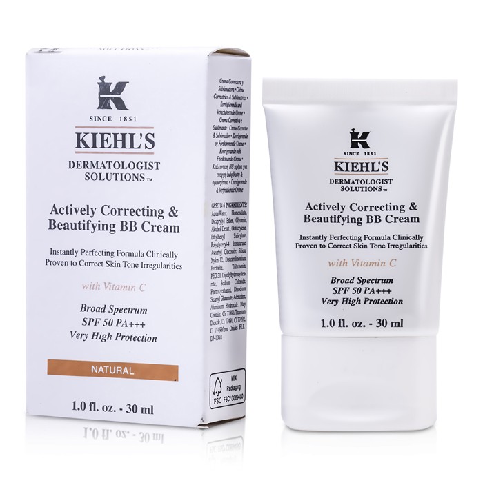 Kiehl's บีบีครีม Actively Correcting & Beautifying SPF 50 PA+++ (Natural) 30ml/1ozProduct Thumbnail