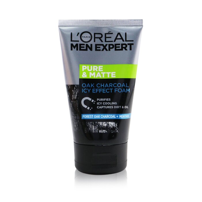 L'Oreal Men Expert Pure & Matte Icy Effect Charcoal Espuma Negra 100ml/3.4ozProduct Thumbnail