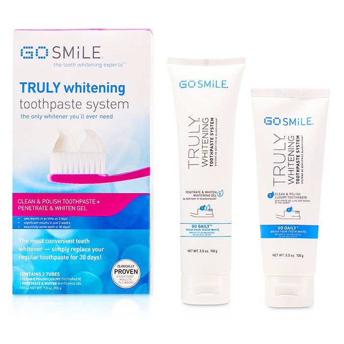 GoSmile Truly Whitening Паста за Зъби Система: Паста за Зъби 100мл + Избелващ Гел 100мл 2pcsProduct Thumbnail