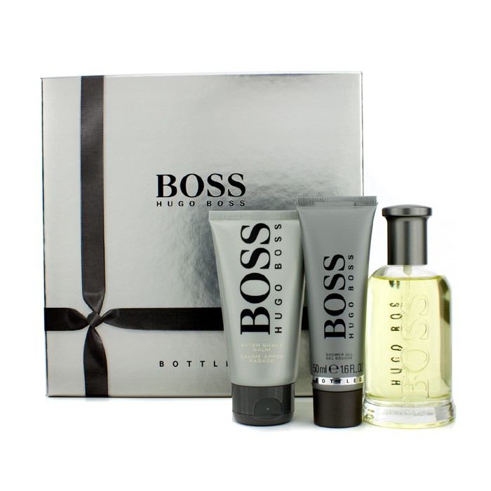 Hugo Boss Boss Bottled rasia: Eau De Toilette suihke 100ml/3.3oz + After Shave balsami 75ml/2.5oz + suihkugeeli 50ml/1.6oz 3pcsProduct Thumbnail