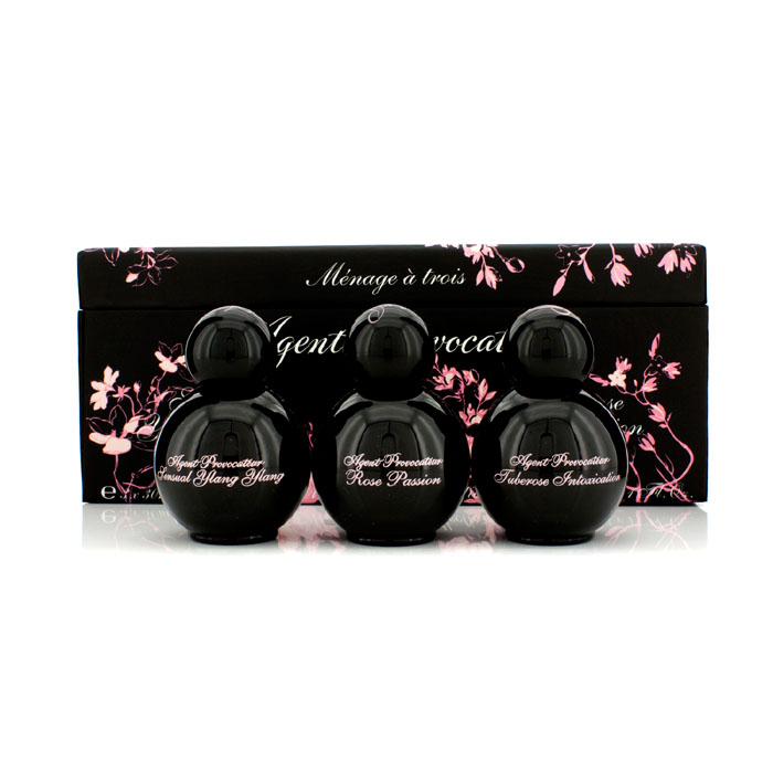 Agent Provocateur Massage Oil Collection: Rose Passion, Sensual Ylang Ylang, Tuberose Intoxication 3x30ml/1ozProduct Thumbnail