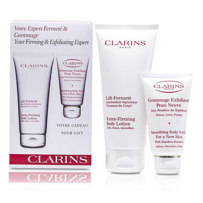 Clarins Body Set: Extra-Firming Body Lotion 200ml + Smoothing Body Scrub 75ml 2pcsProduct Thumbnail