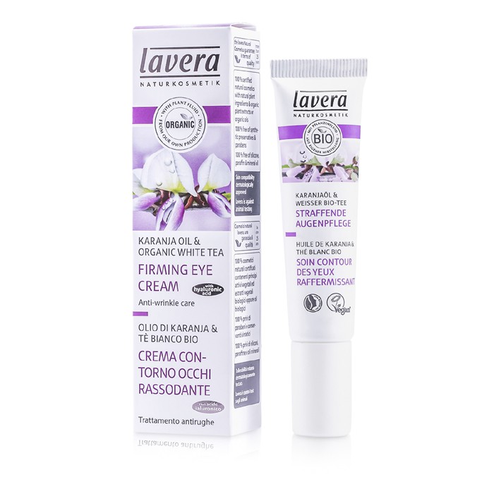 Lavera FACES გამამკვრივებელი თვალის კრემი კარანჯას ზეთი და ბუნებრივი თეთრი ჩაით 15ml/0.5ozProduct Thumbnail