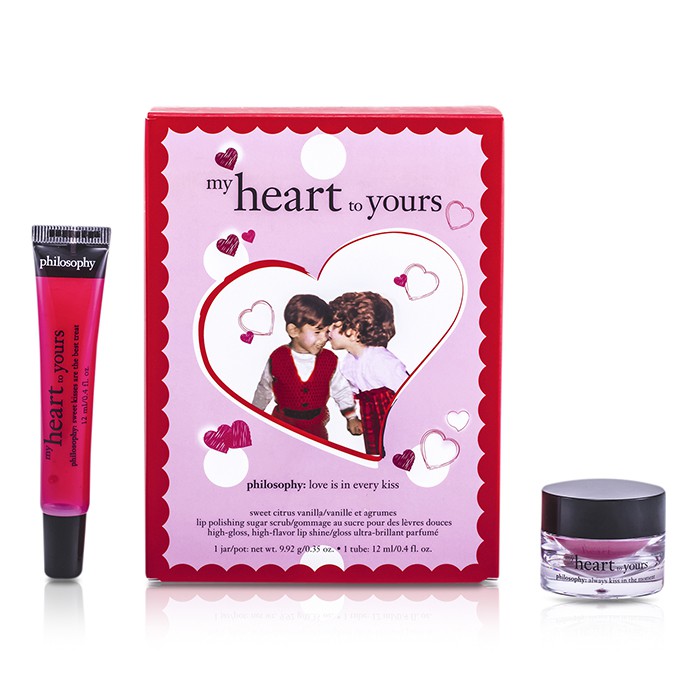 Philosophy My Heart To Yours Lip Duo Kit: Lip Polishing Sugar Scrub 9.92g/0.35oz + Lip Shine 12ml/0.4oz 2pcsProduct Thumbnail