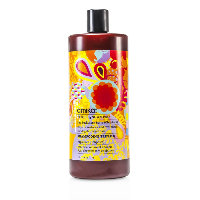 Amika Posilující šampon Triple RX Shampoo (pro suché poškozené vlasy) 1000ml/33.8ozProduct Thumbnail