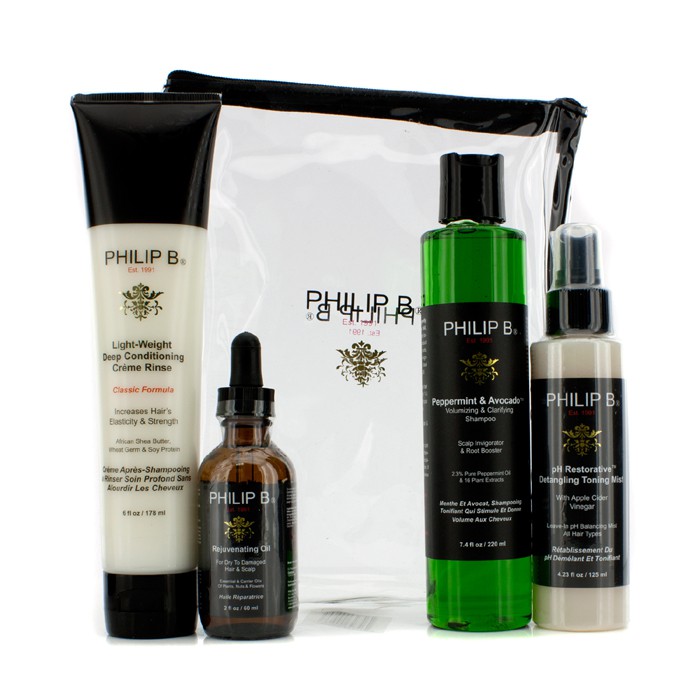 Philip B Four Step Hair & Scalp Treatment Set - Classic Formula (For All Hair Types) 4pcsProduct Thumbnail