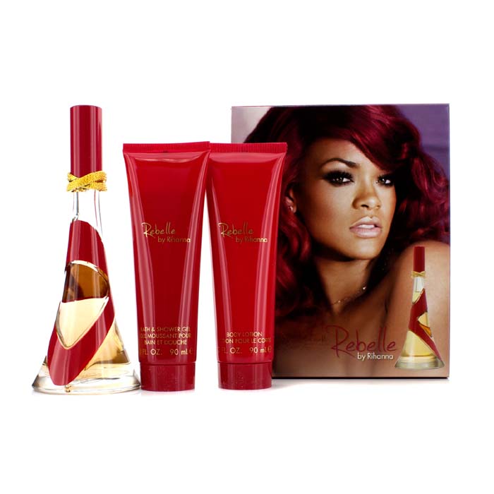 Rihanna Rebelle Coffret: Eau De Parfum Spray 50ml/1.7oz + Body Lotion 90ml/3oz + Shower Gel 90ml/3oz 3pcsProduct Thumbnail