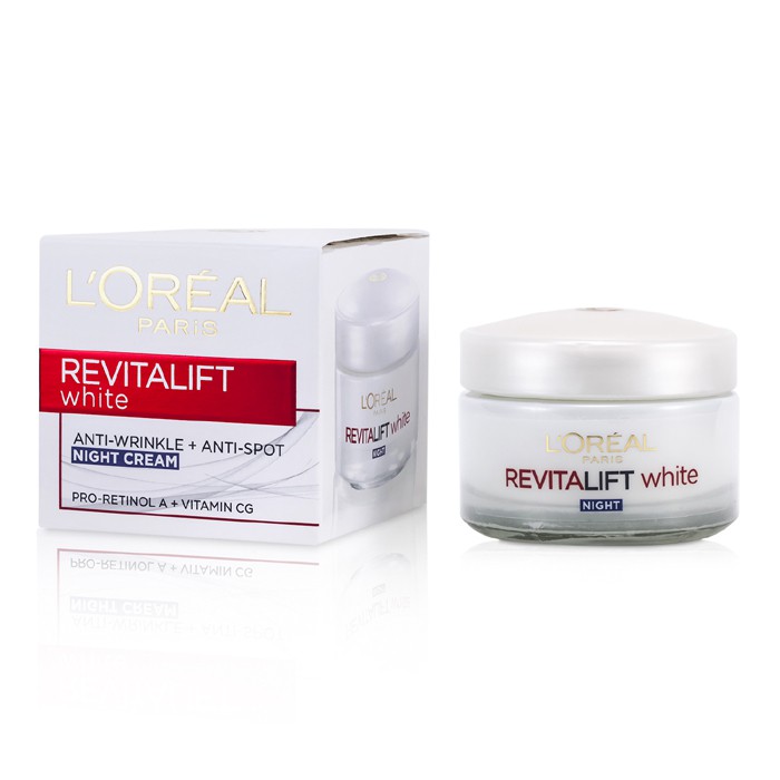 L'Oreal Revitalift White Anti-Wrinkle + Anti-Spot Night Cream - Krim Malam Hari 50ml/1.7ozProduct Thumbnail