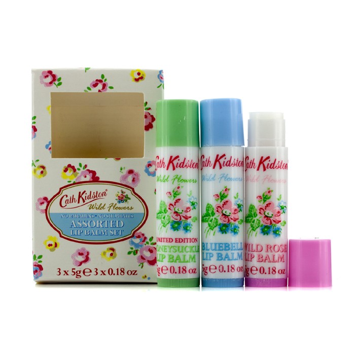 Cath Kidston Wild Flowers Lip Balm Set: Wild Rose 5g + Bluebell 5g + Honeysuckle 5g 3pcsProduct Thumbnail