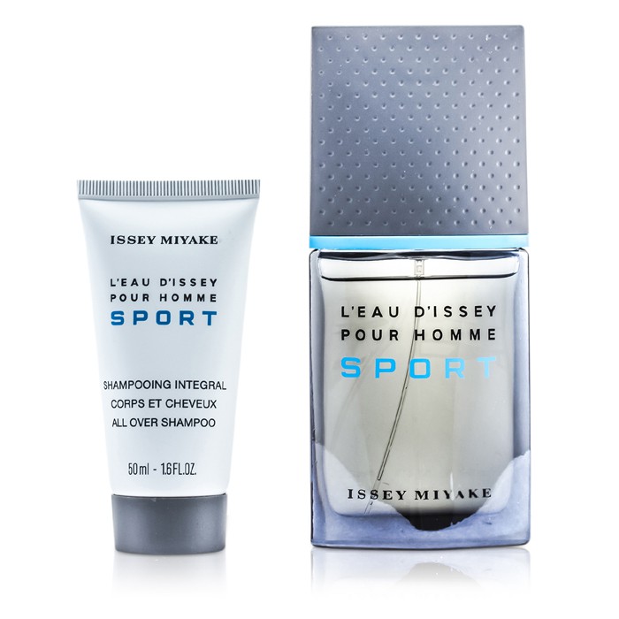 Issey Miyake L'Eau d'Issey Pour Homme Sport Casetă: Edt Spray 50ml/1.6oz + Șampon pentru Întreg Corpul 50ml/1.6oz + Gentuță 2pcs+BagProduct Thumbnail