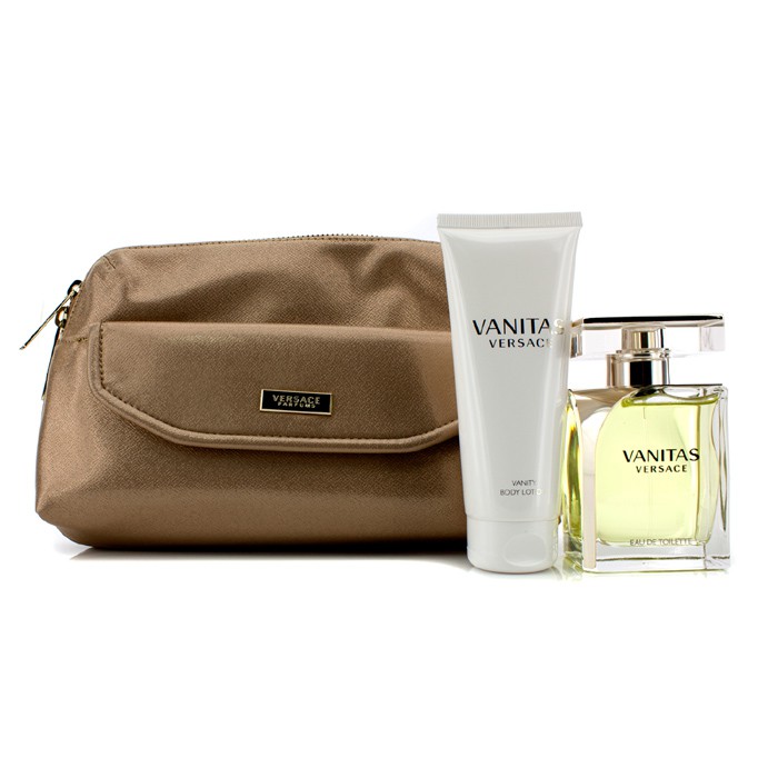 Versace Vanitas szett: Eau De Toilette spray 100ml/3.4oz + testápoló lotion 100ml/3.4oz + táska 2pcs+1BagProduct Thumbnail