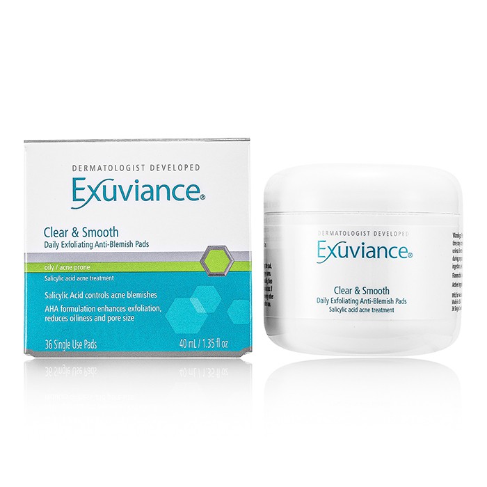 Exuviance Clear & Smooth Daily Exfoliating Anti-Blemish Pads (For Oily/ Acne Prone Skin) 36 PadsProduct Thumbnail