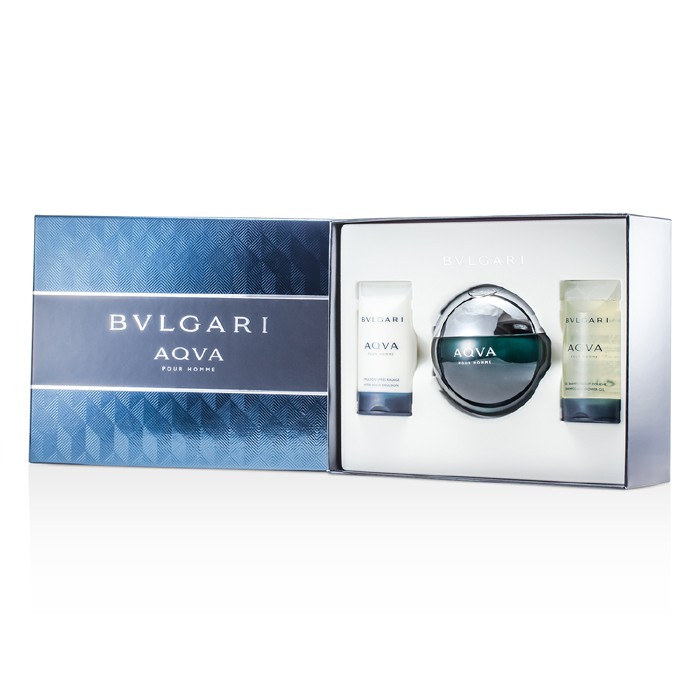 Bvlgari Aqva Pour Homme Coffret: Eau De Toilette Spray 100ml/3.4oz + Shampoo & Shower Gel 75ml/2.5oz + After Shave Emulsion 75ml/2.5oz 3pcsProduct Thumbnail