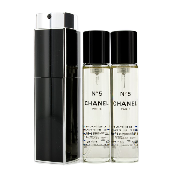 Chanel No.5 Eau Premiere Eau De Parfum Purse Semprot Dan 2 Isi Ulang 3x20ml/0.7ozProduct Thumbnail