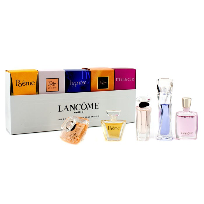 Lancome The Best Of Lancome Fragrances miniatűr szett: Hypnose, Miracle, Poeme, Tresor, Tresor In Love 5pcsProduct Thumbnail