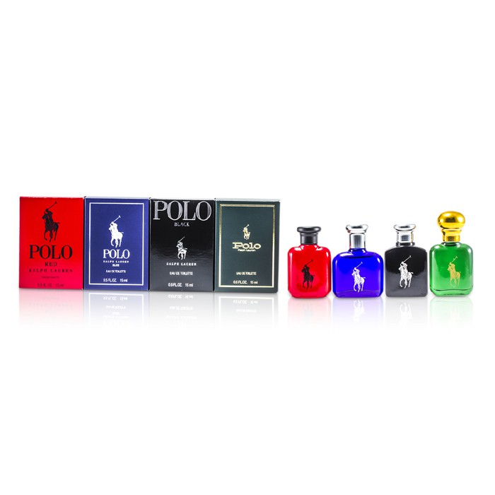 Ralph Lauren The World of Polo Casetă Parfumuri: (Black, Bue, Green, Red Apă De Toaletă) 4x15ml/0.5ozProduct Thumbnail