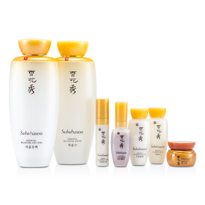 Sulwhasoo Essential Duo Набор: Балансирующая Вода 125мл + Балансирующая Эмульсия 125мл + Балансирующая Вода 15мл + Сыворотка 8мл + Эмульсия 15мл 7pcsProduct Thumbnail