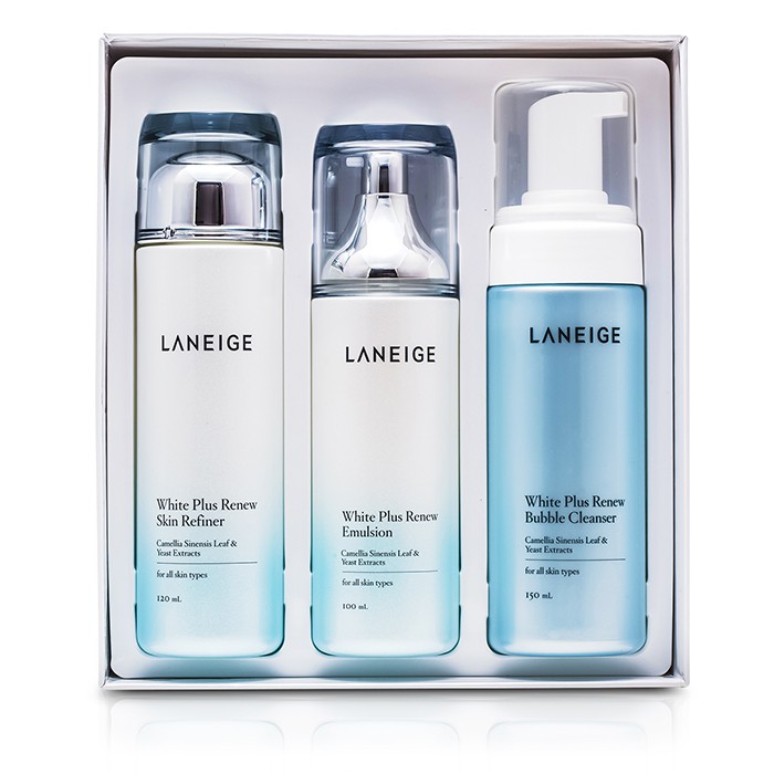 Laneige White Plus Renew Trio Set: Skin Refiner + Emulsion + Bubble Cleanser 3pcsProduct Thumbnail