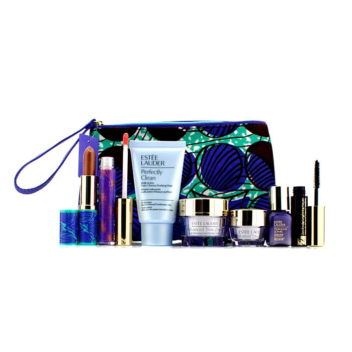 Estee Lauder Zestaw podróżny Travel Set: Perfectly Clean + Advanced Time Zone Day Cream + Eye Cream + Perfectionist [CP+R] + Mascara + Lipstick #86 + Lipgloss #20 + Bag 7pcs+1bagProduct Thumbnail